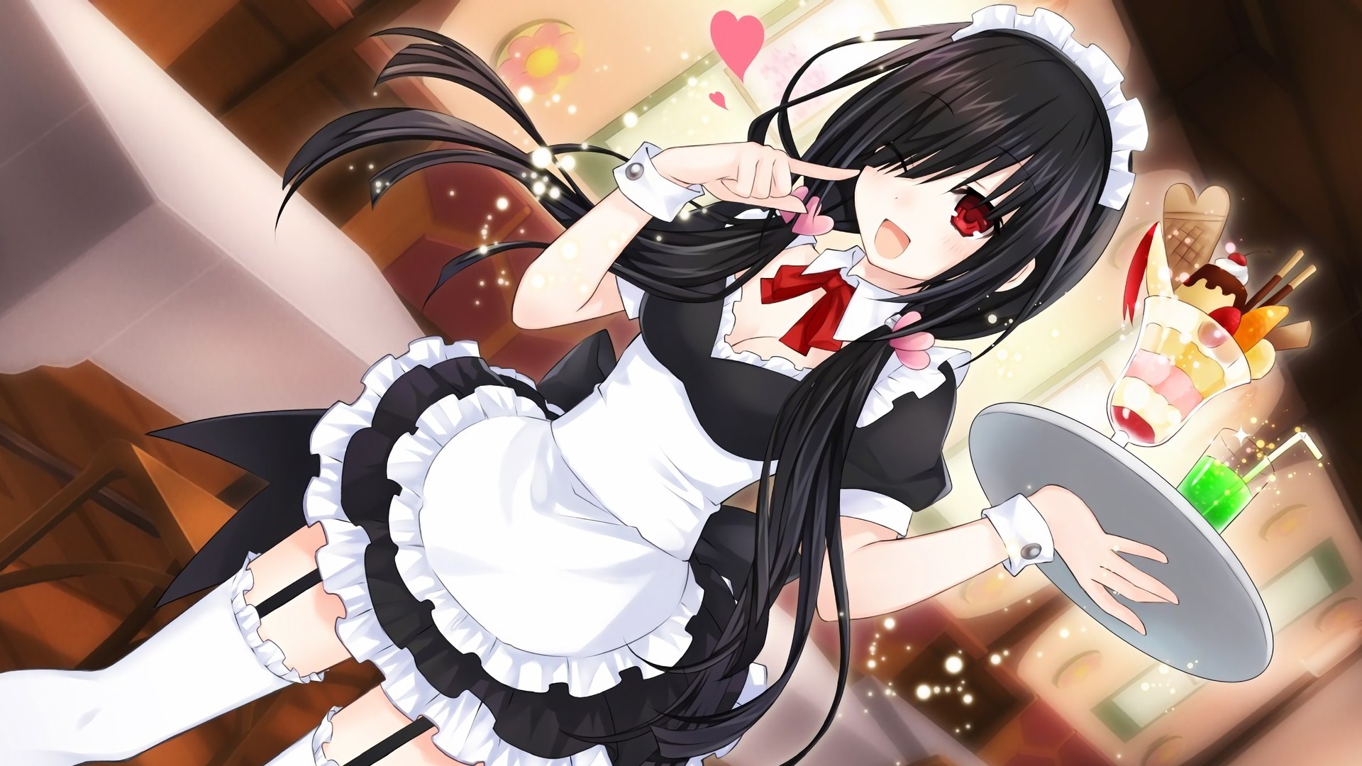 Anime Anime Girls Tokisaki Kurumi Date A Live Maid - Anime Maid , HD Wallpaper & Backgrounds