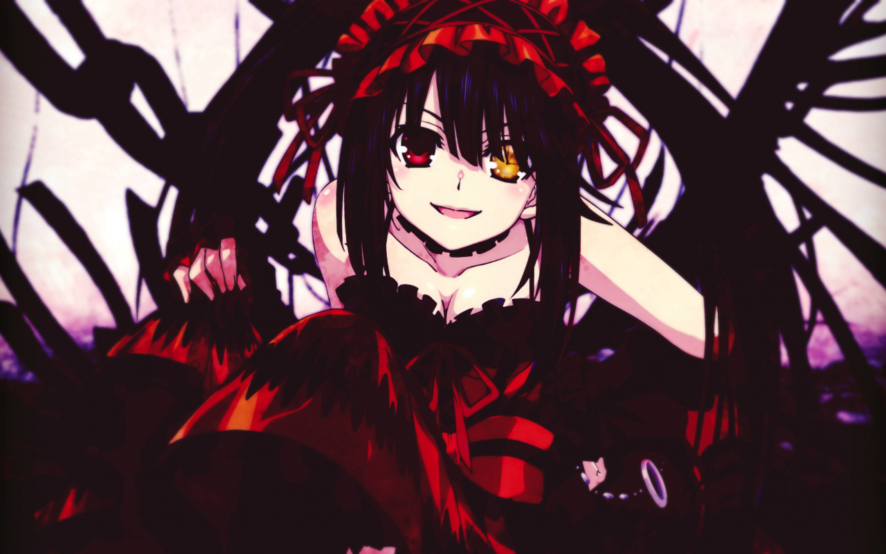 Wallpaper Kurumi Tokisaki, Devil Smile, Anime Girl, - Kurumi Tokisaki Wallpaper Gif , HD Wallpaper & Backgrounds