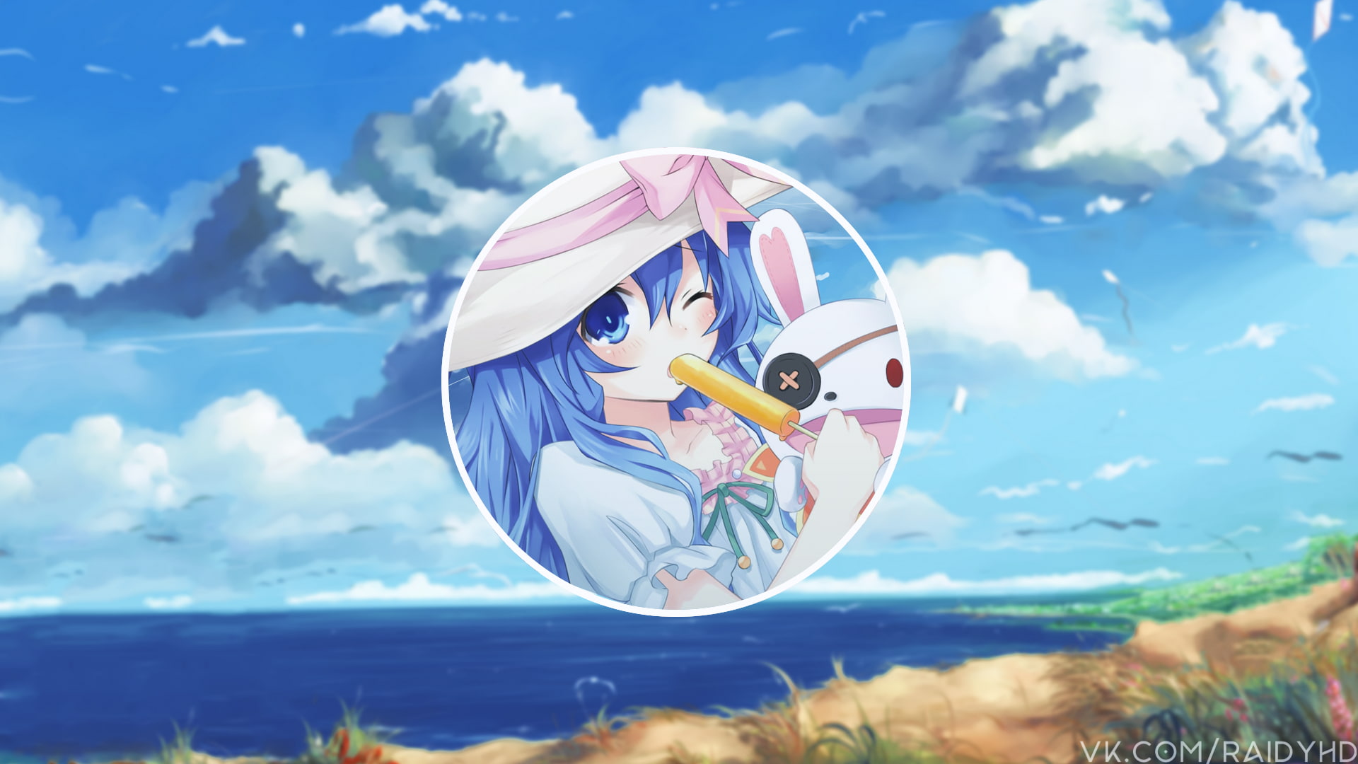 Anime Girls, Picture In Picture, Date A Live, Yoshino - Boy Seeing Beautiful Sky , HD Wallpaper & Backgrounds