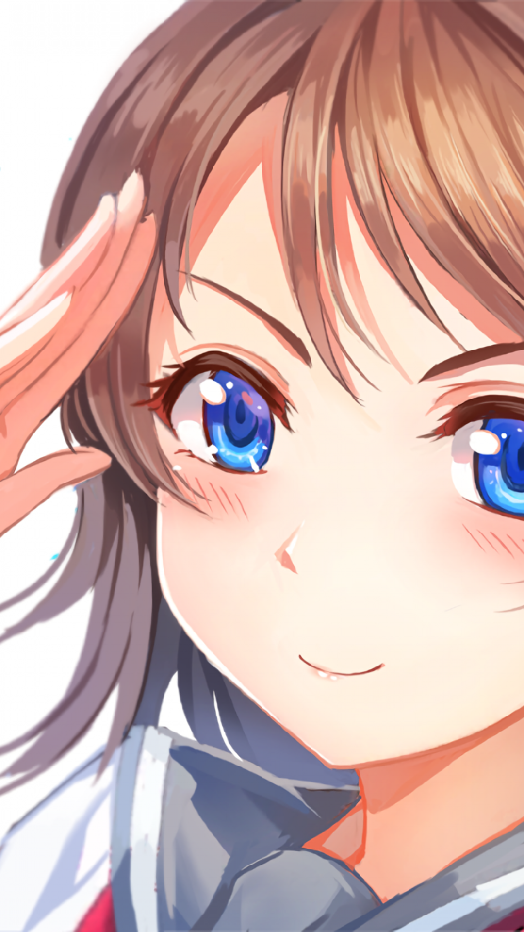 Love Live, Watanabe You, Salute, Blue Eyes - You Love Live Wallpaper Iphone , HD Wallpaper & Backgrounds