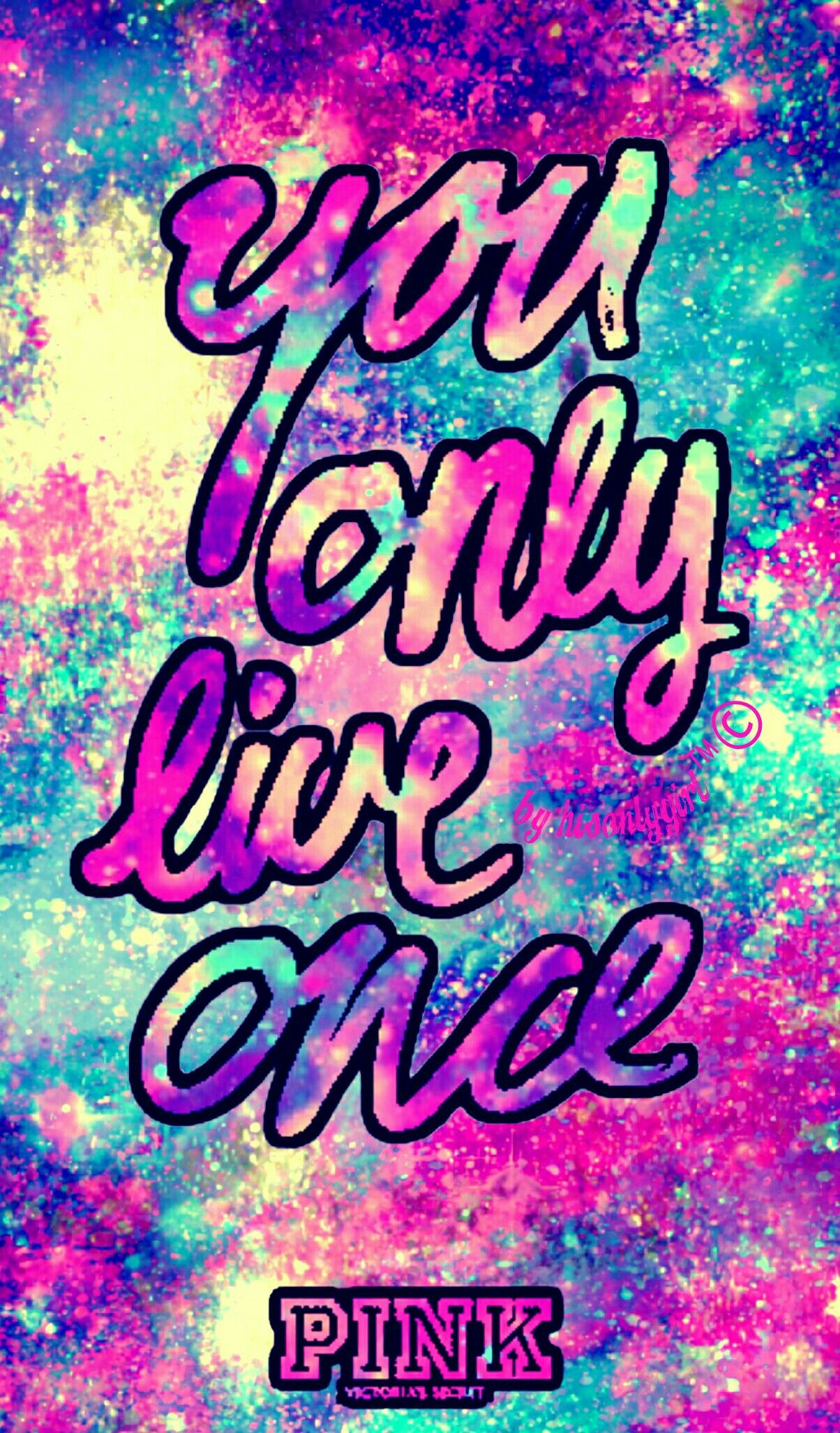 Yolo Galaxy Wallpaper I Created For Cocoppa - Galaxy Yolo , HD Wallpaper & Backgrounds