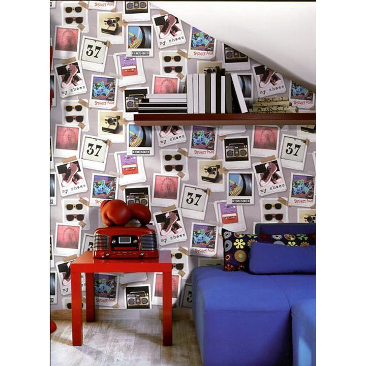 Galerie Yolo Polaroid Photo Pattern Retro Collage Music - Wallpaper , HD Wallpaper & Backgrounds