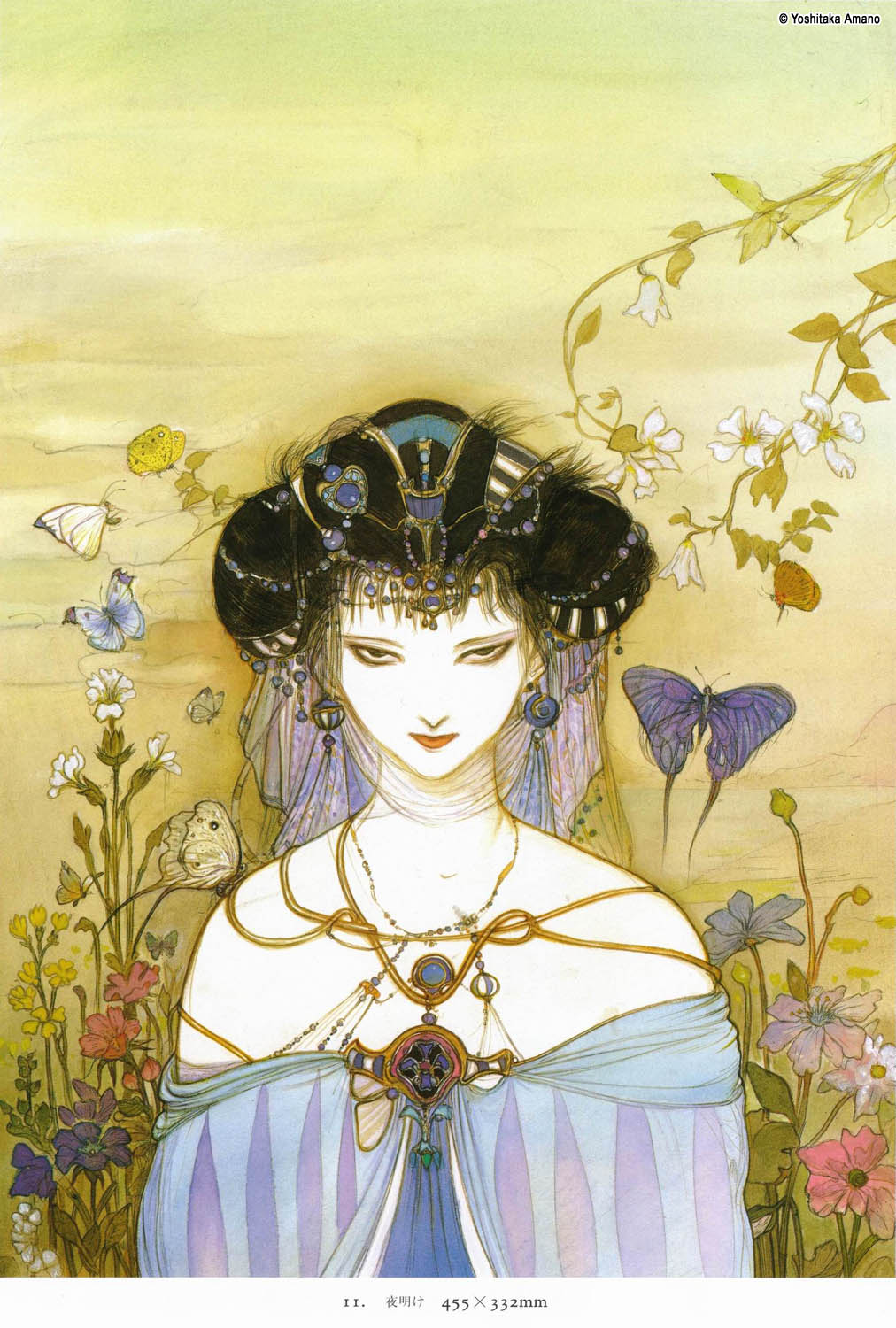 Yoshitaka Amano Hiten - Yoshitaka Amano Art Nouveau , HD Wallpaper & Backgrounds