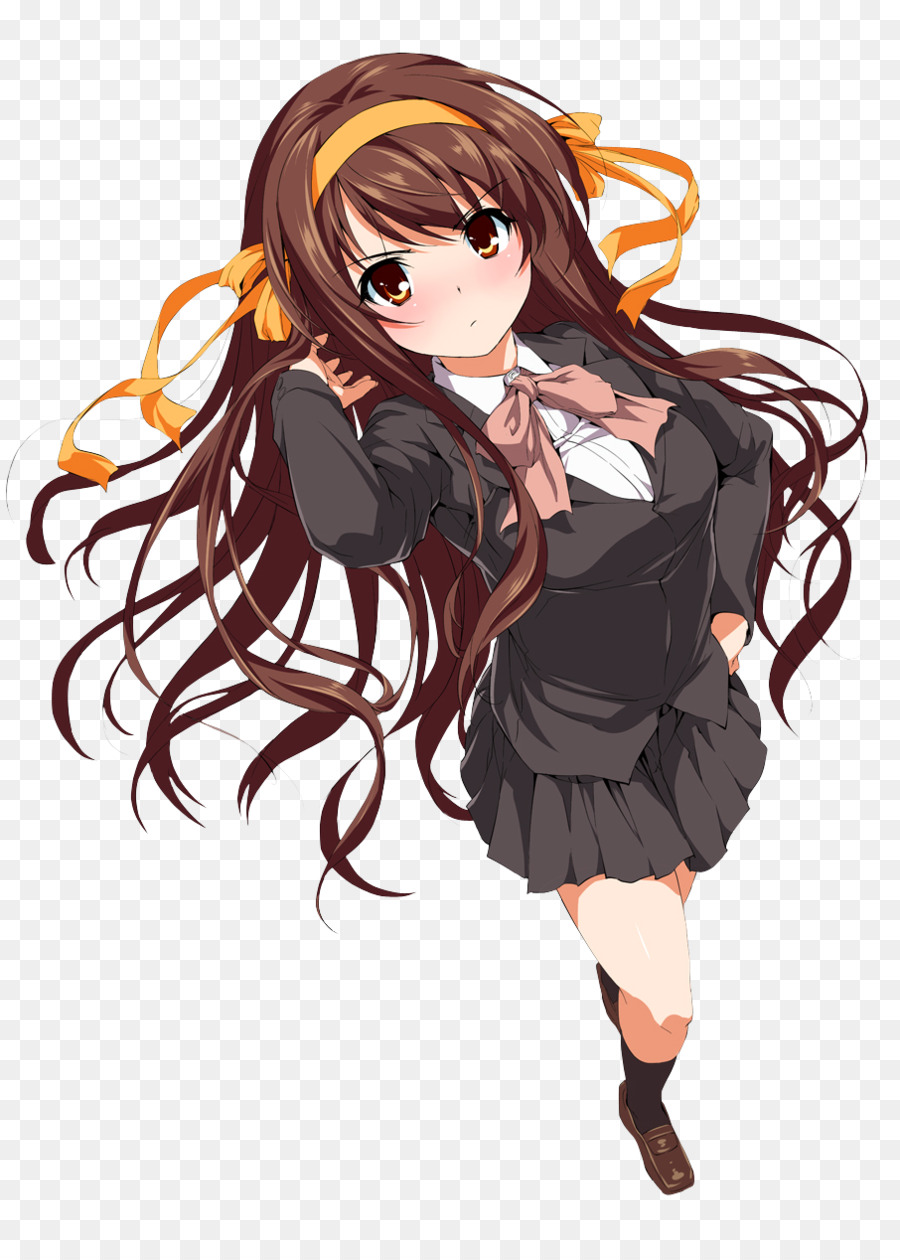 Png - Long Hair Haruhi Suzumiya , HD Wallpaper & Backgrounds