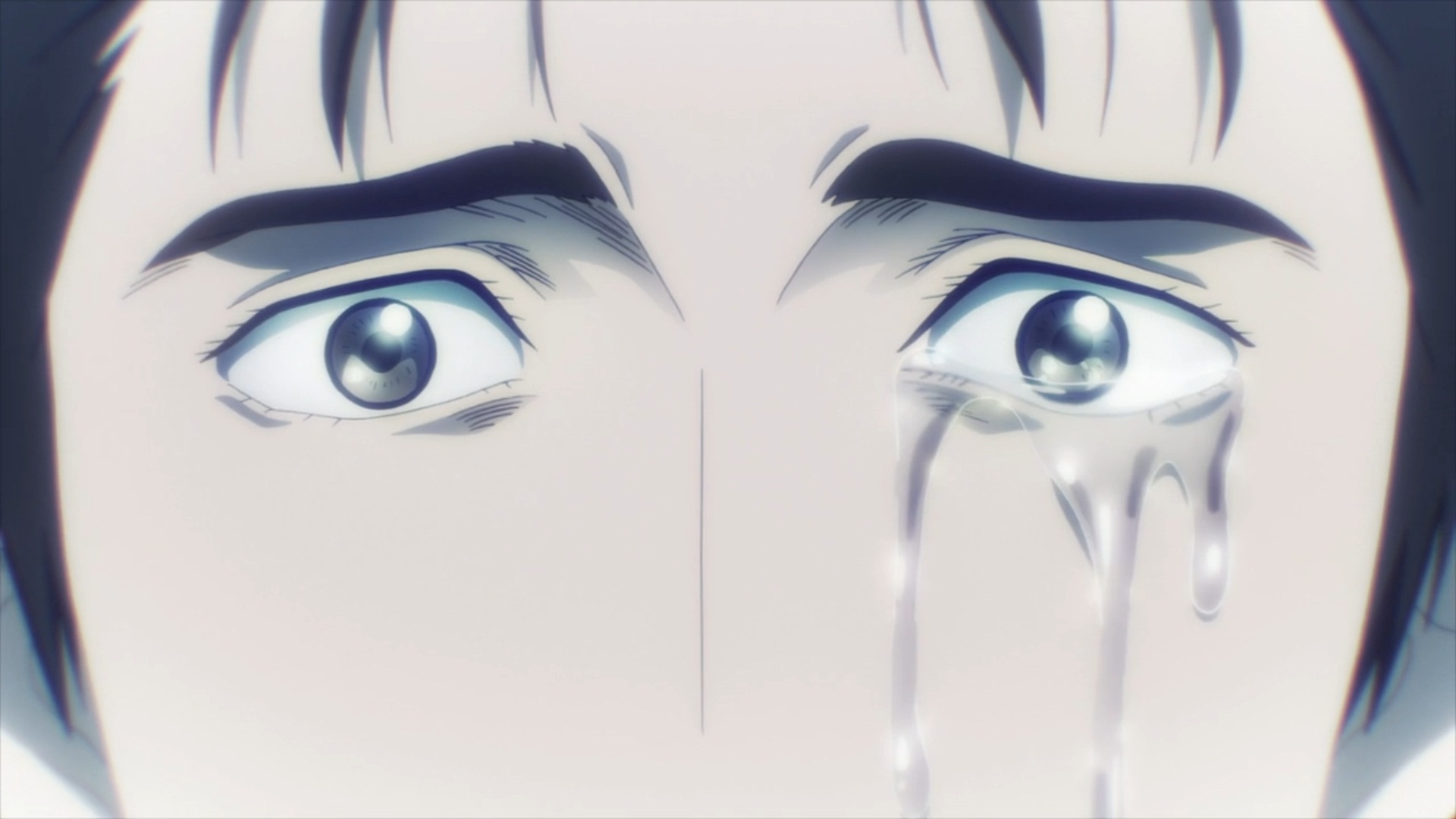 What Mad Universe Face Eye Eyebrow Human Hair Color - Parasyte Shinichi Crying , HD Wallpaper & Backgrounds