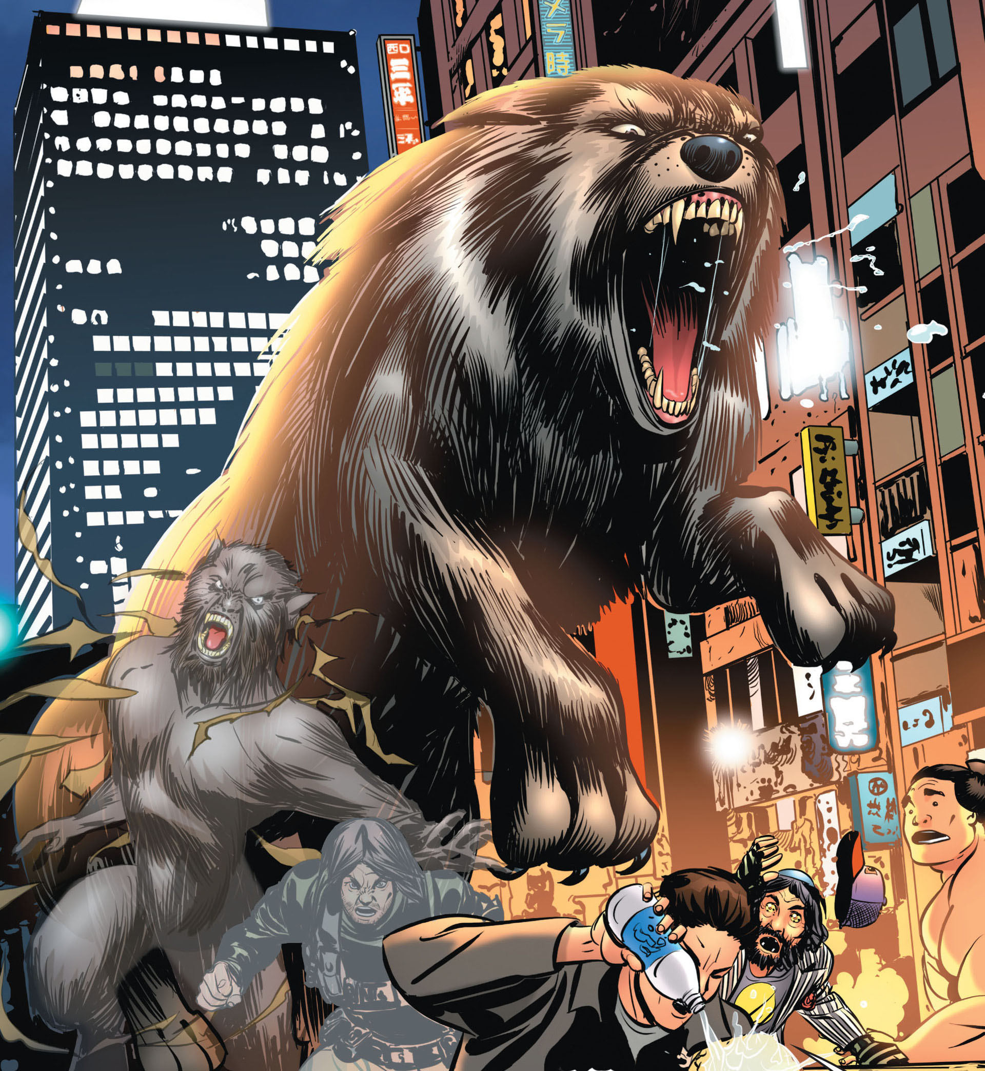 Big Bad Wolf Cartoon Images Wallpaper - Bigby Wolf Vs Werewolf , HD Wallpaper & Backgrounds