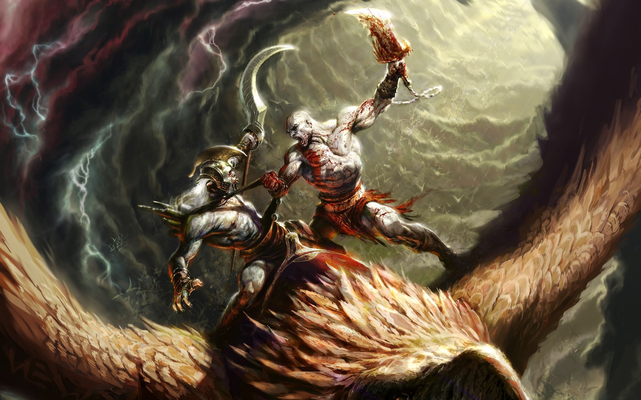 Zeus Wallpaper Hd - God Of War Wallpaper Kratos Vs Zeus , HD Wallpaper & Backgrounds