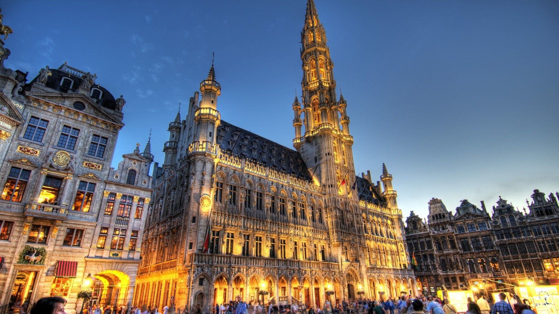Grand Place, Brussels Town Hall , HD Wallpaper & Backgrounds