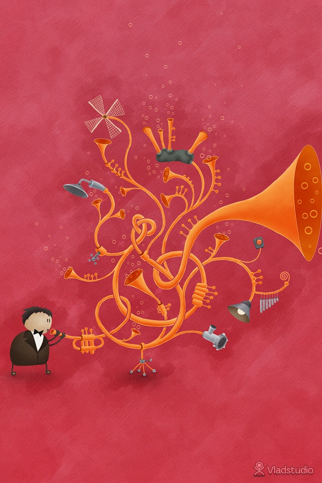 Trombone - Wallpapers - Iphone - Music Illustration, - Rebecca Dautremer , HD Wallpaper & Backgrounds