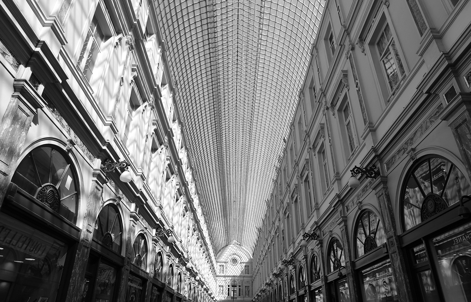 Black, And, White, Architecture, Shops, Brussels, Hd - Royal Galleries Of Saint-hubert , HD Wallpaper & Backgrounds