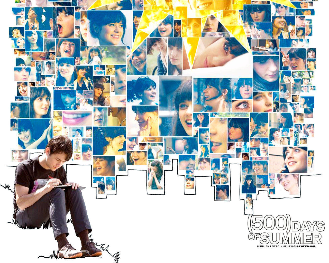 500 Days Of Summer Wallpaper - Movie Poster 500 Days Of Summer , HD Wallpaper & Backgrounds
