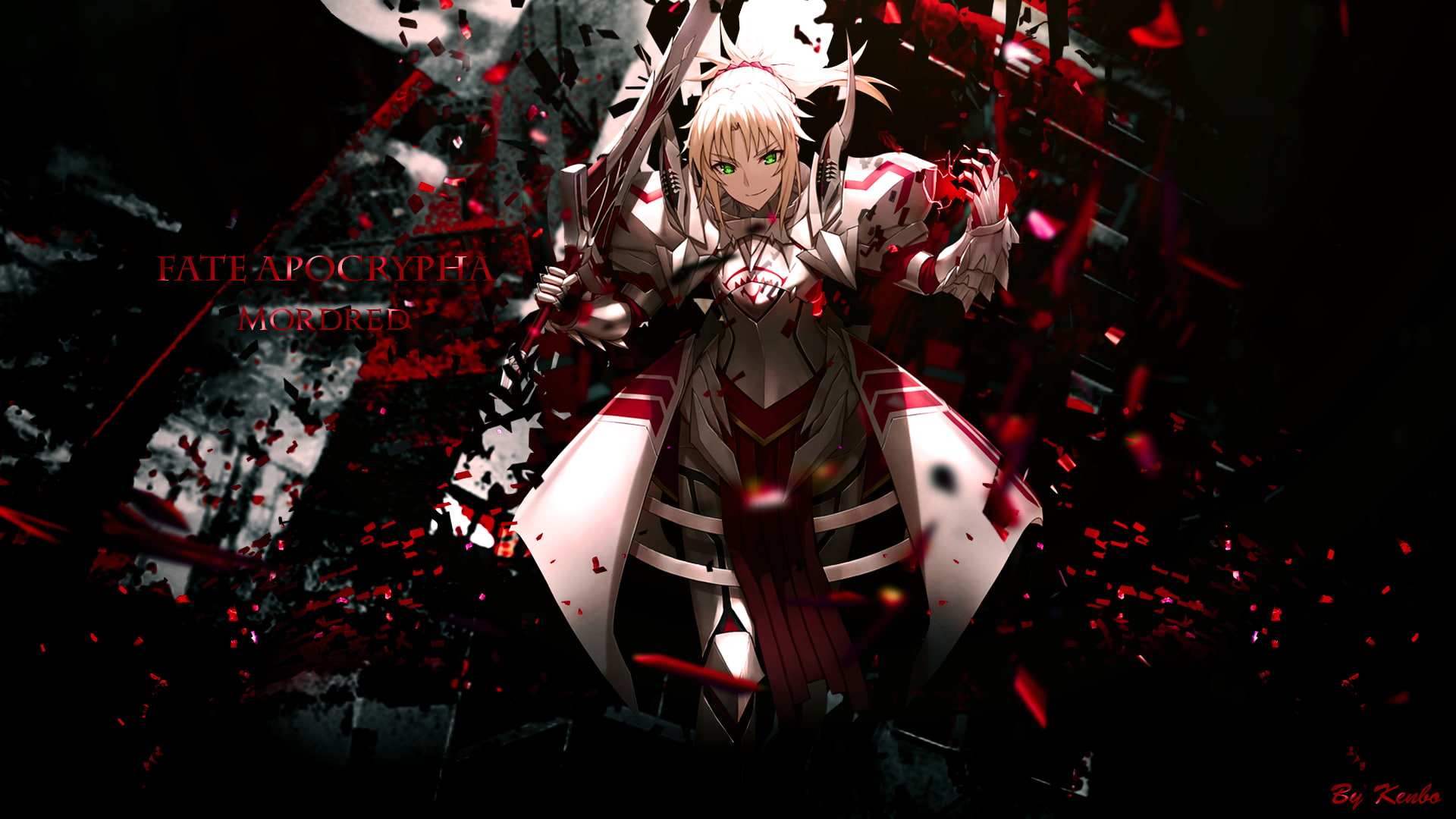 Anime, Anime Girls, Dubstepgutter, Pink, Blue, Artwork, - Mordred Fate , HD Wallpaper & Backgrounds