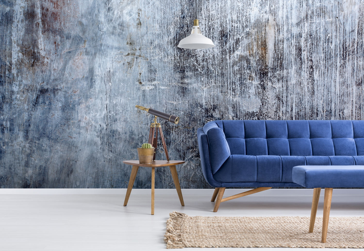 Concrete Marble Effect Wallpaper Wall Art Mural Blue - Patels 3 Stripes , HD Wallpaper & Backgrounds
