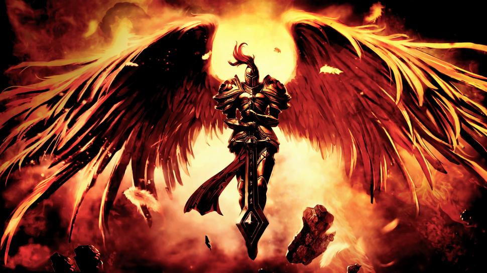 League Of Legends Wings Knight Kayle Hd Wallpaper - League Of Legends , HD Wallpaper & Backgrounds