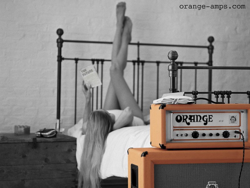 Image - Orange Amps Girl , HD Wallpaper & Backgrounds