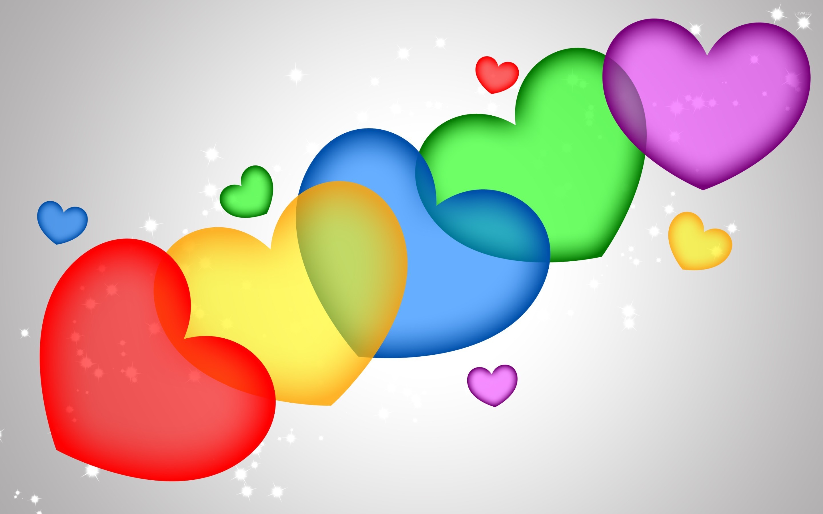 Colorful Hearts Wallpaper Full Hd - Colorful Wallpaper Hearts , HD Wallpaper & Backgrounds