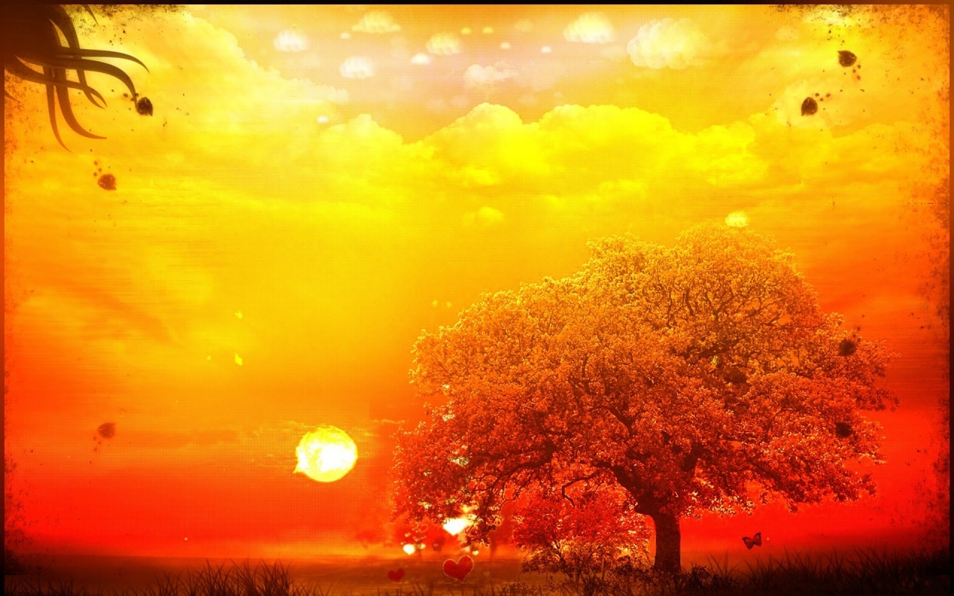 Orange And Yellow Sky , HD Wallpaper & Backgrounds