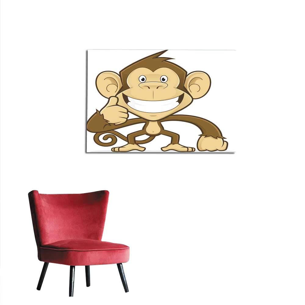 Homehot Wallpaper Monkey Giving Thumbs Up Mural 48 - Mural , HD Wallpaper & Backgrounds
