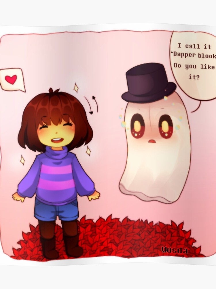 Frisk And Napstablook Poster - Frisk And Napstablook , HD Wallpaper & Backgrounds