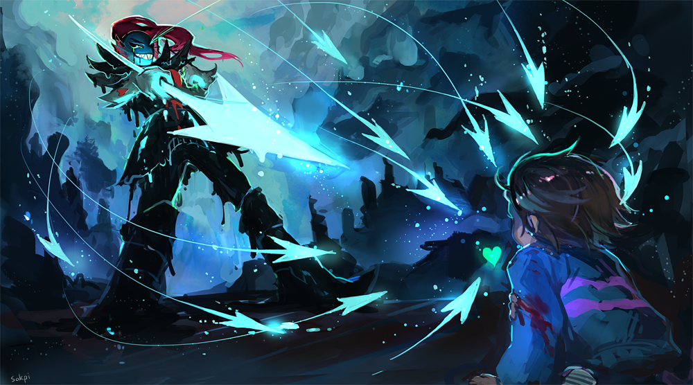 Options - Undyne The Undying Vs Frisk , HD Wallpaper & Backgrounds