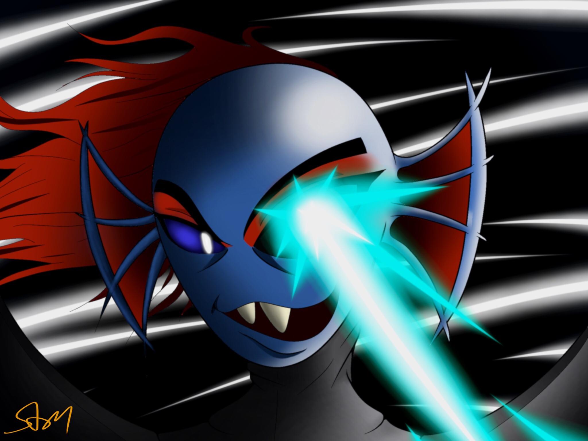 Undyne The Undying Art - Graphic Design , HD Wallpaper & Backgrounds