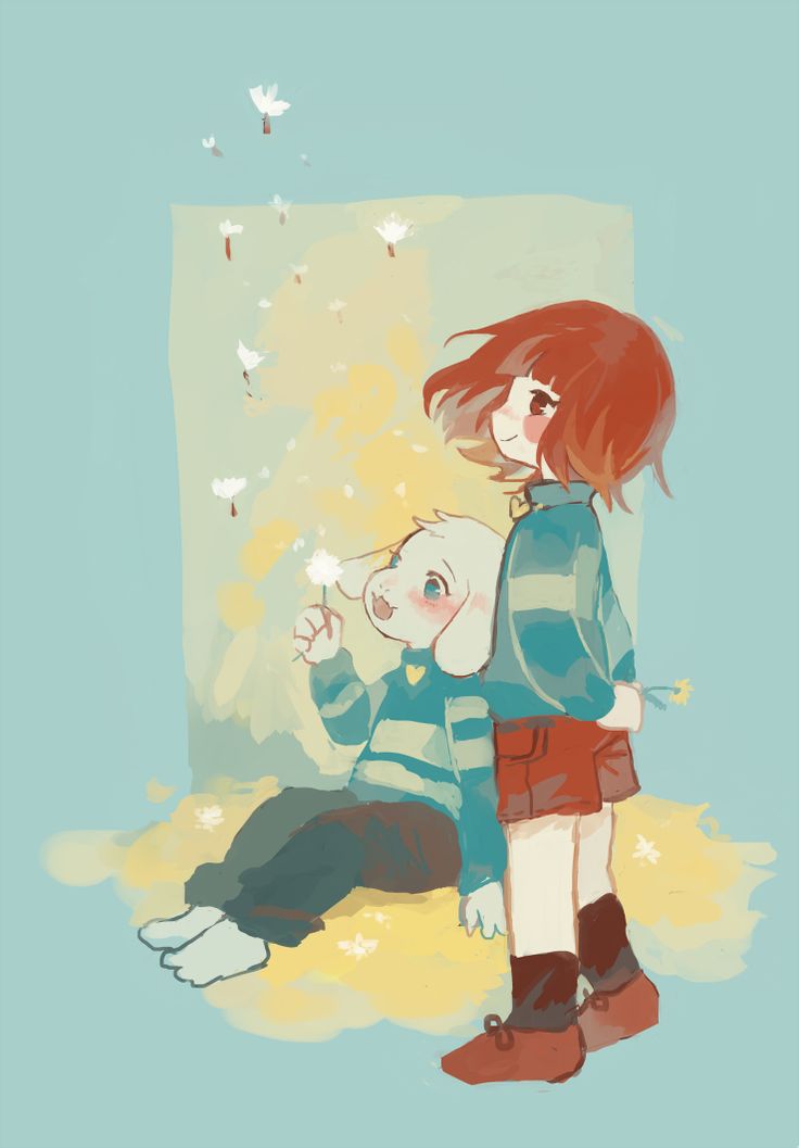 Undertale Karatasi La Kupamba Ukuta Entitled Chara - Chara And Asriel Phone Background , HD Wallpaper & Backgrounds