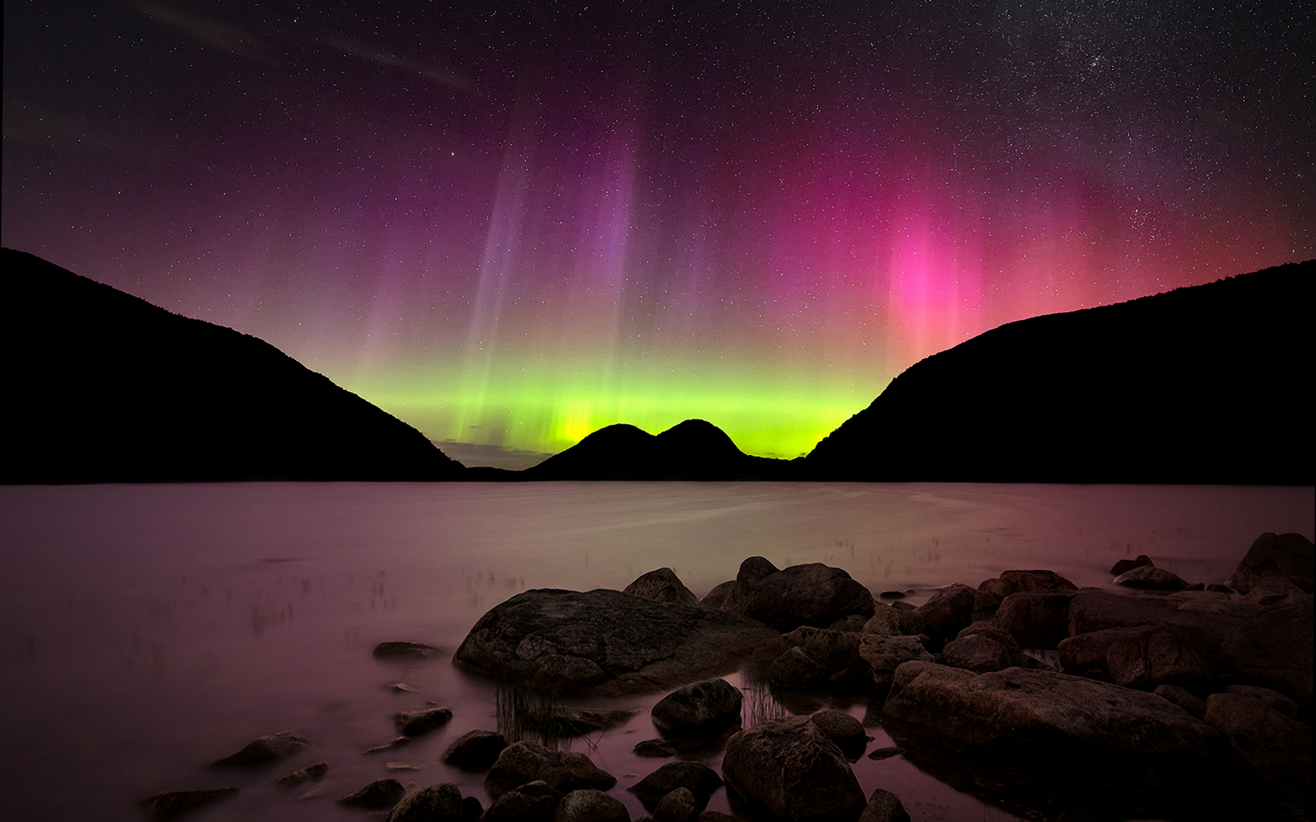 1 - Acadia National Park Northern Lights , HD Wallpaper & Backgrounds
