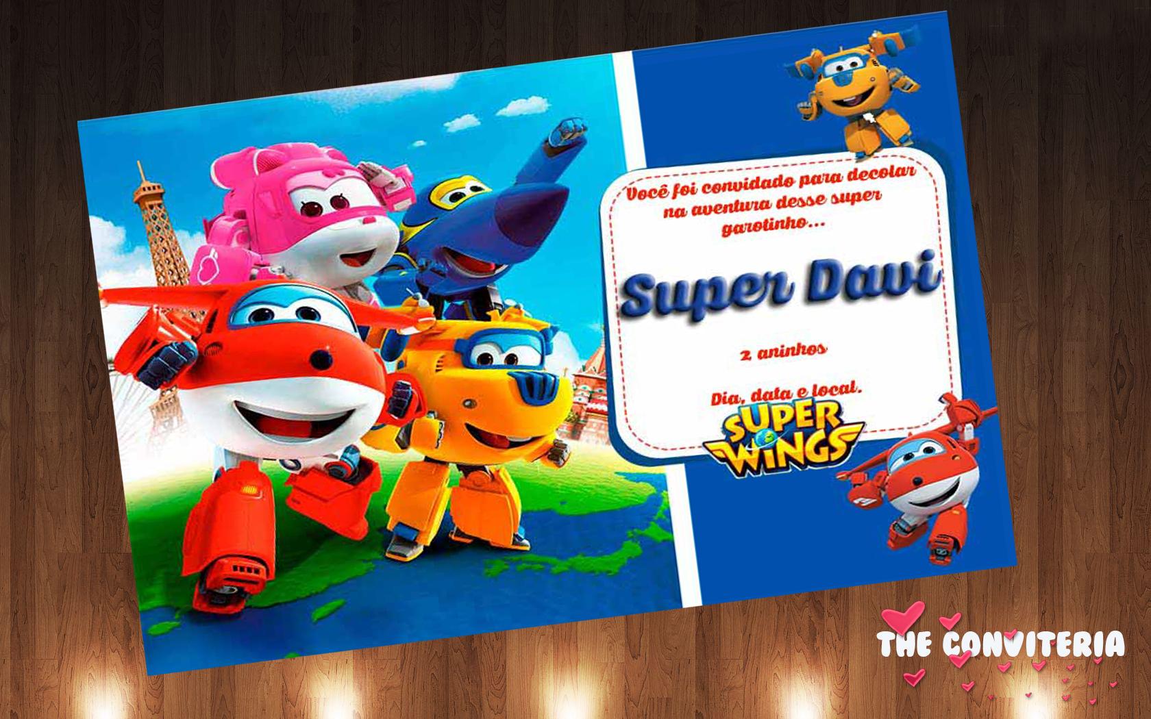 Super - Convite De Aniversario Do Super Wings , HD Wallpaper & Backgrounds