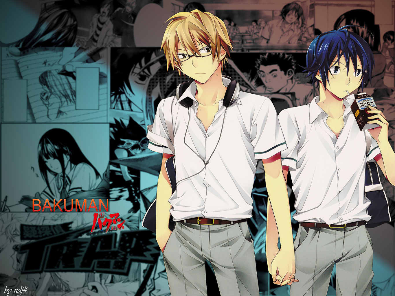 Picture Bakuman Young Man Anime - Bakuman Anime , HD Wallpaper & Backgrounds