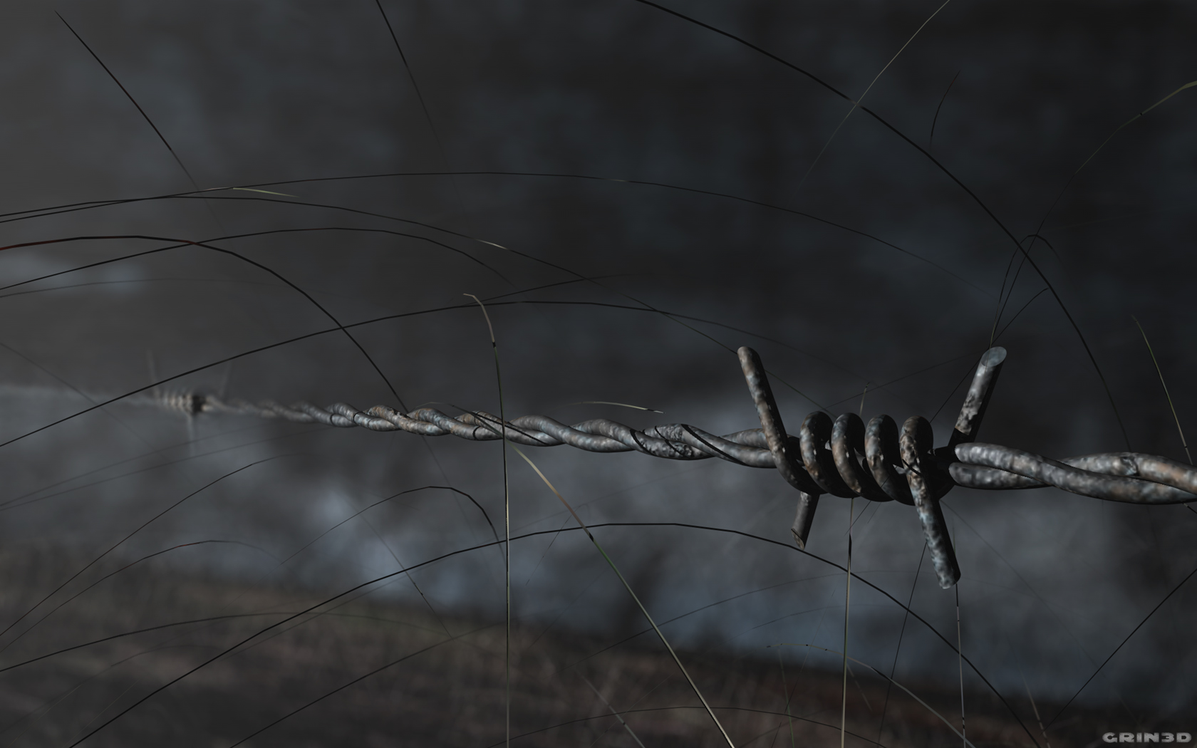 Barb Wire Wallpaper And Background Image - Hd Barb Wire Fence , HD Wallpaper & Backgrounds