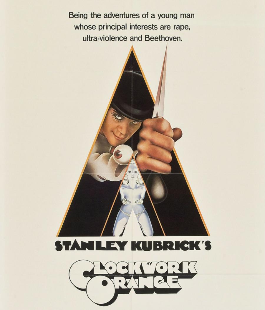 Film Poster For A Clockwork Orange By Bill Gold - Clockwork Orange 1971 Poster , HD Wallpaper & Backgrounds