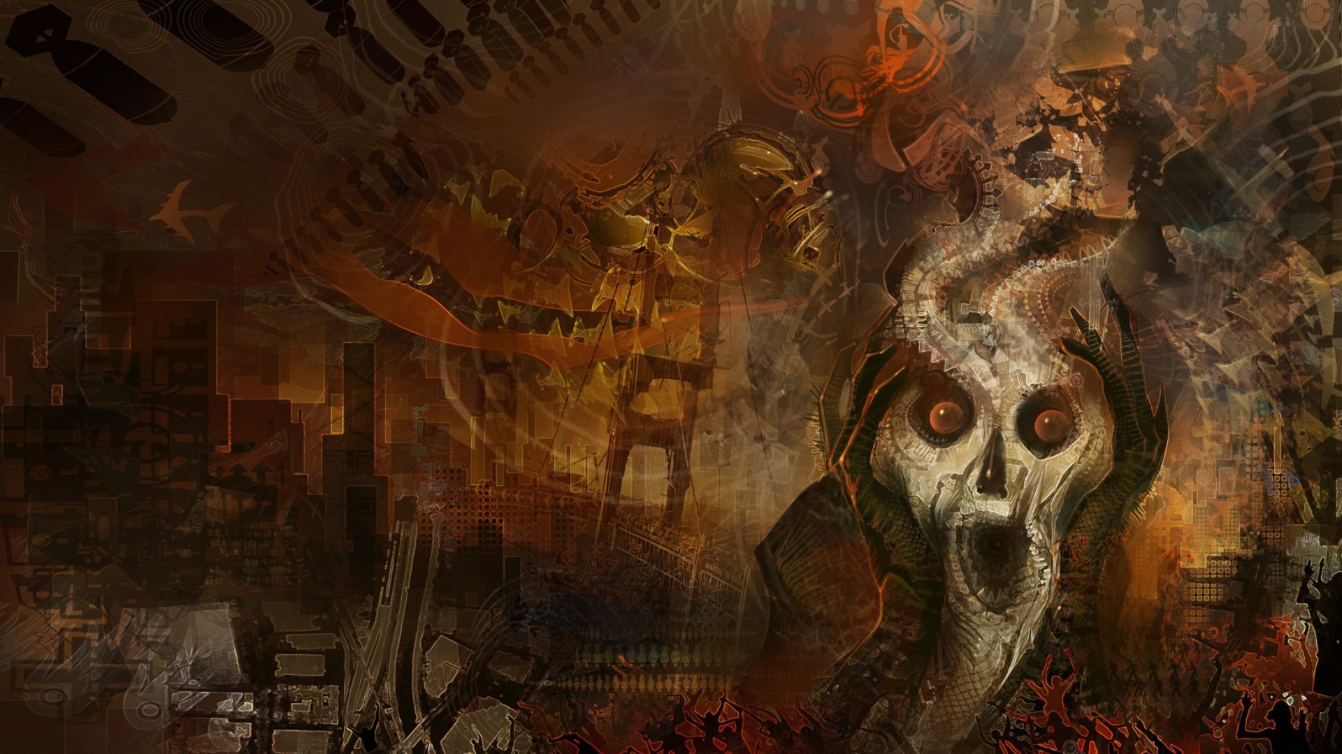 Android Jones Hell The Scream Abstract Artwork , HD Wallpaper & Backgrounds