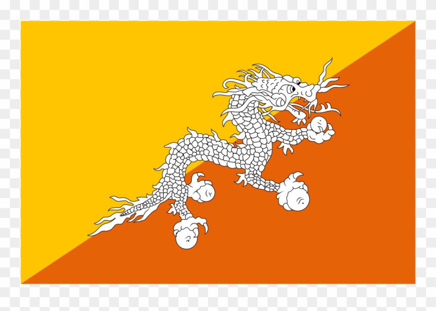 Bhutan Flag Hd Wallpaper Clipart - Flag Of Bhutan Hd , HD Wallpaper & Backgrounds