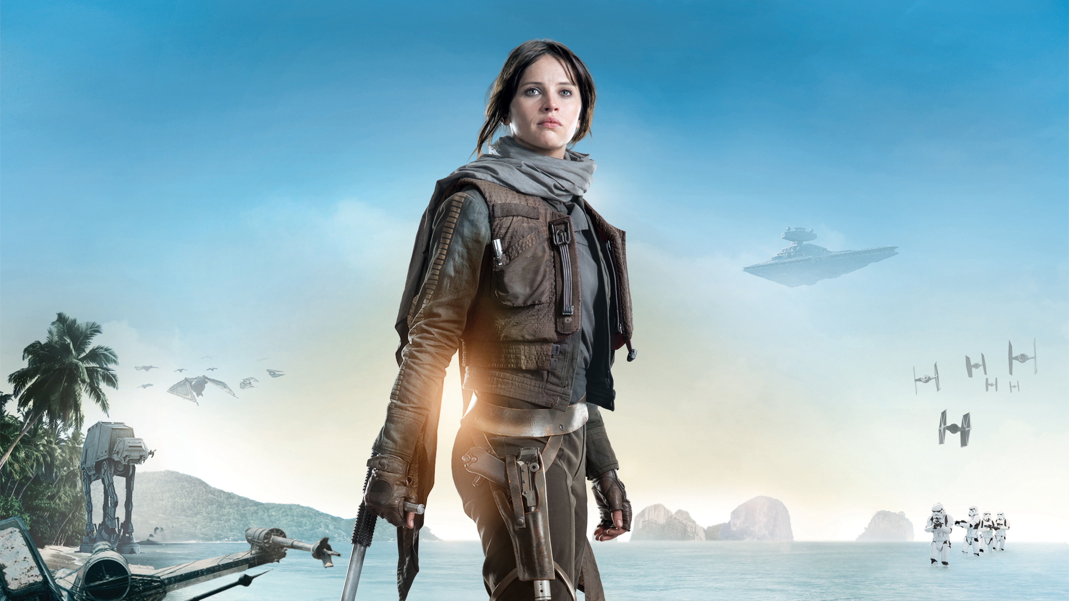 Star Wars Jones Felicity - Star Wars Rogue One Wallpaper 4k , HD Wallpaper & Backgrounds