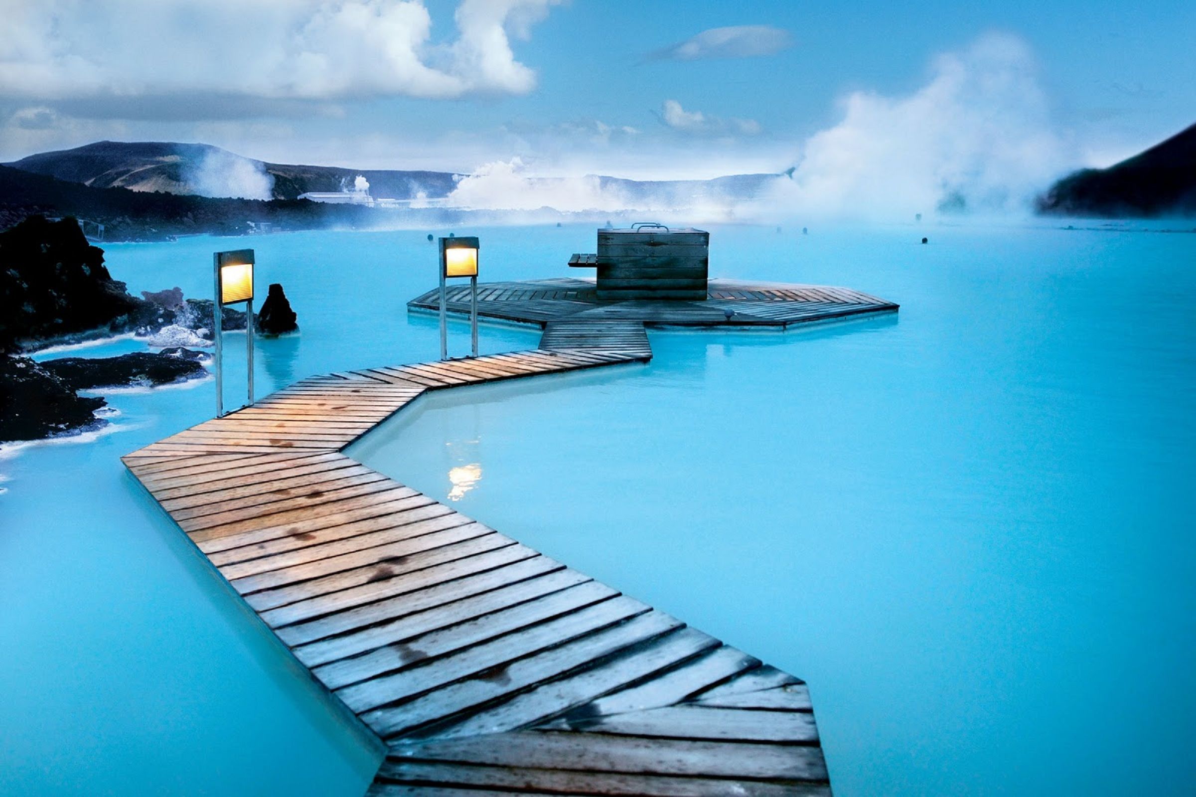 Iceland Blue Lagoon Hd Wallpaper, Background Images - Greenland Natural Hot Springs , HD Wallpaper & Backgrounds
