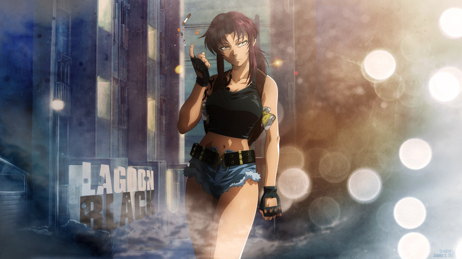 Anime, Black Lagoon, Revy 4k Hd Wallpaper - Anime Girls With Short Jeans , HD Wallpaper & Backgrounds