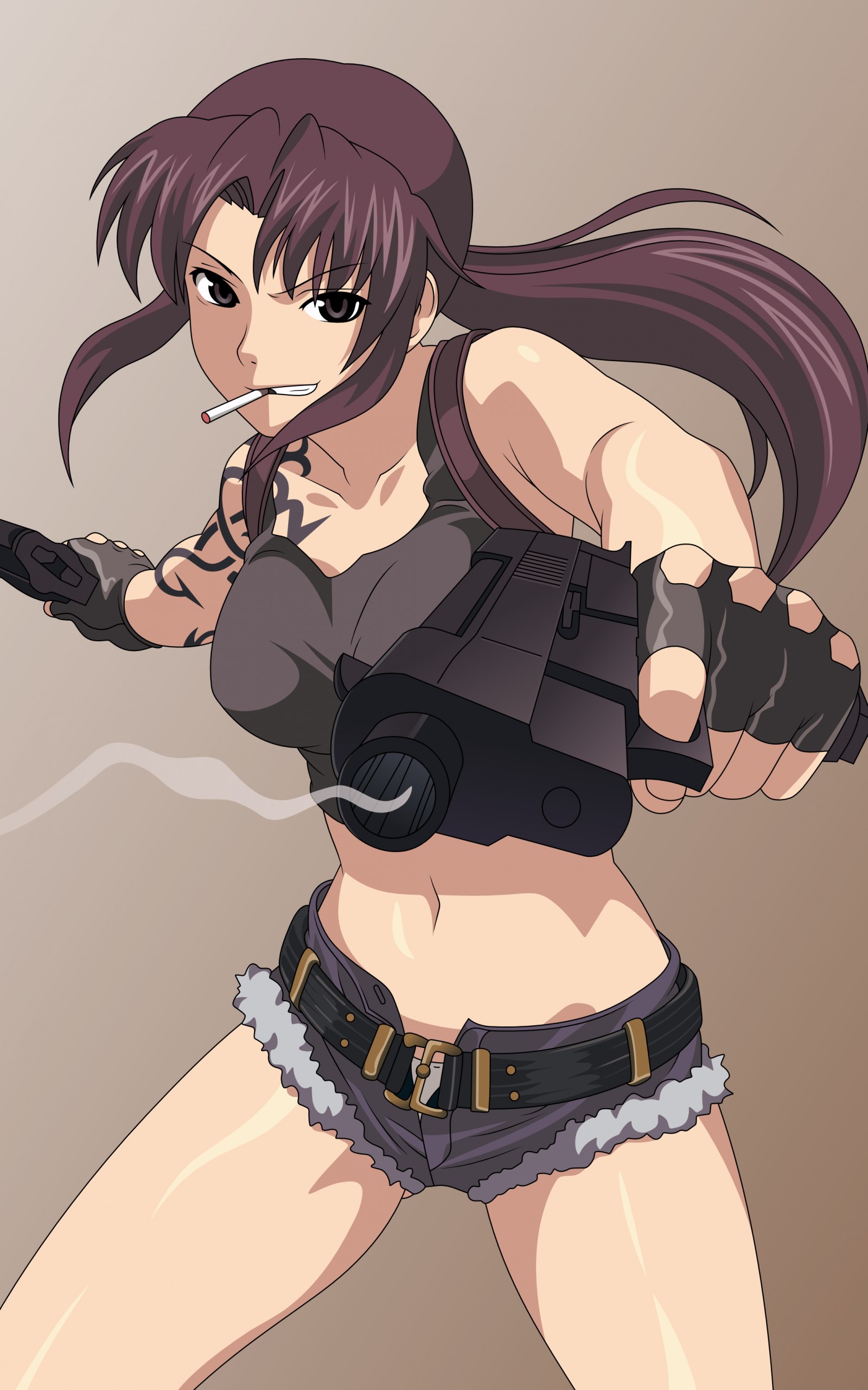 Download Black Lagoon Revy, Black Lagoon 03 Vostfr - Anime , HD Wallpaper & Backgrounds
