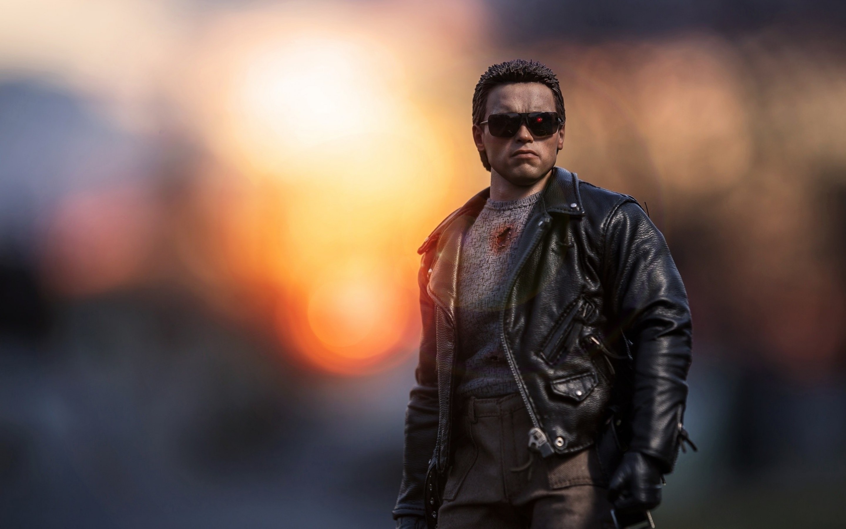 Terminator, Arnold Schwarzenegger, Cyborg, Leather - Leather Jacket , HD Wallpaper & Backgrounds