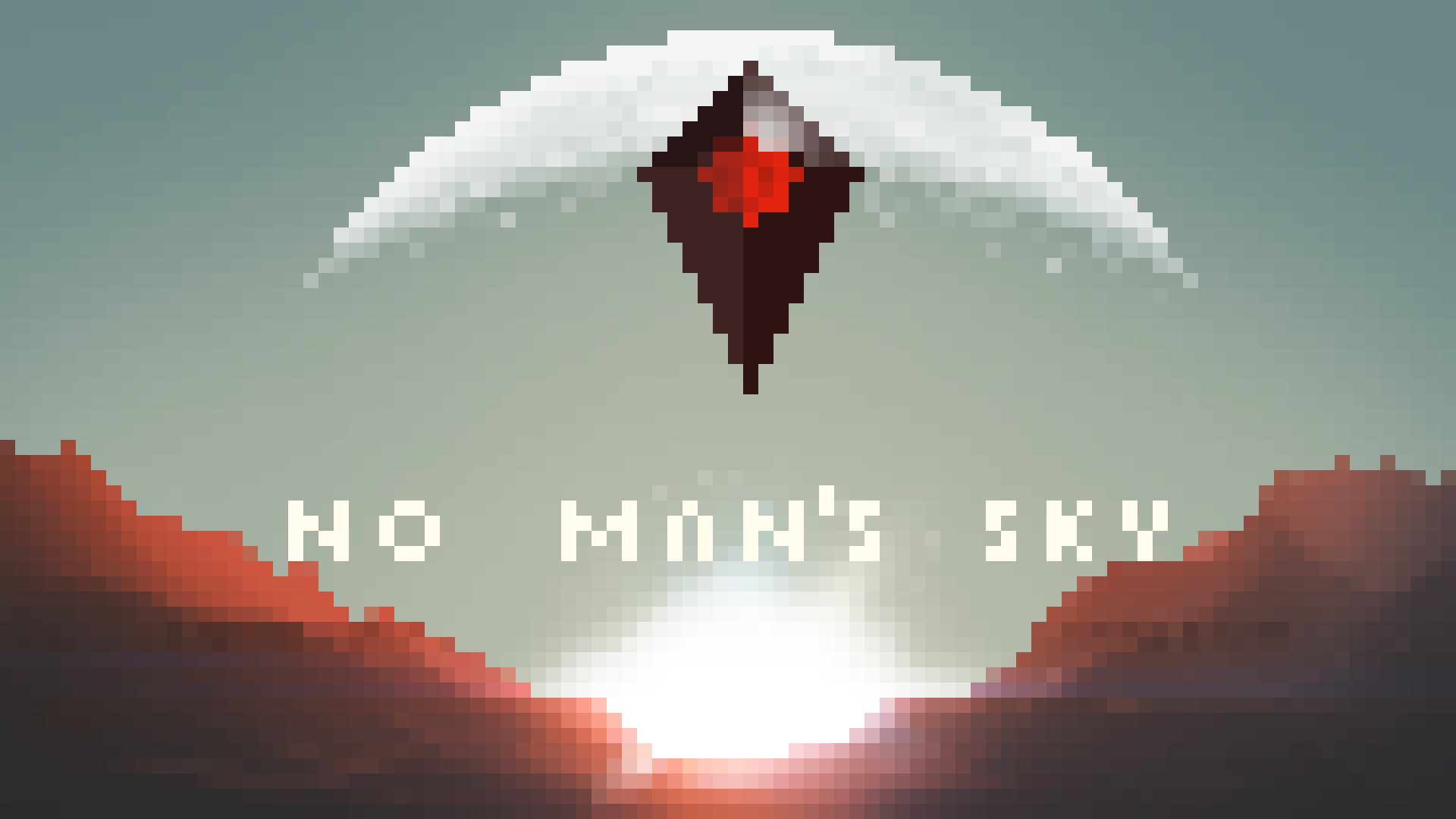 No Man's Sky Pixelated Wallpaper - No Man's Sky Pixel Art , HD Wallpaper & Backgrounds