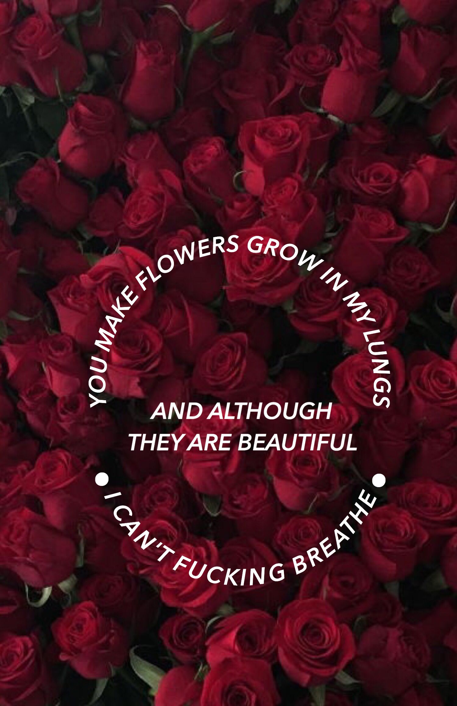 Iphone Phone Wallpaper Background Aesthetic Roses Quote - Red Tumblr Lockscreens , HD Wallpaper & Backgrounds