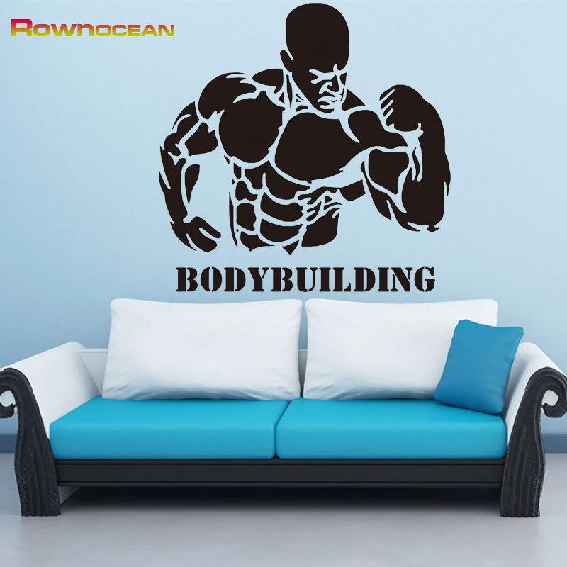 Rownocean Bodybuilding Wall Stickers Home Decor Living - Bodybuilding Wall Stickers , HD Wallpaper & Backgrounds