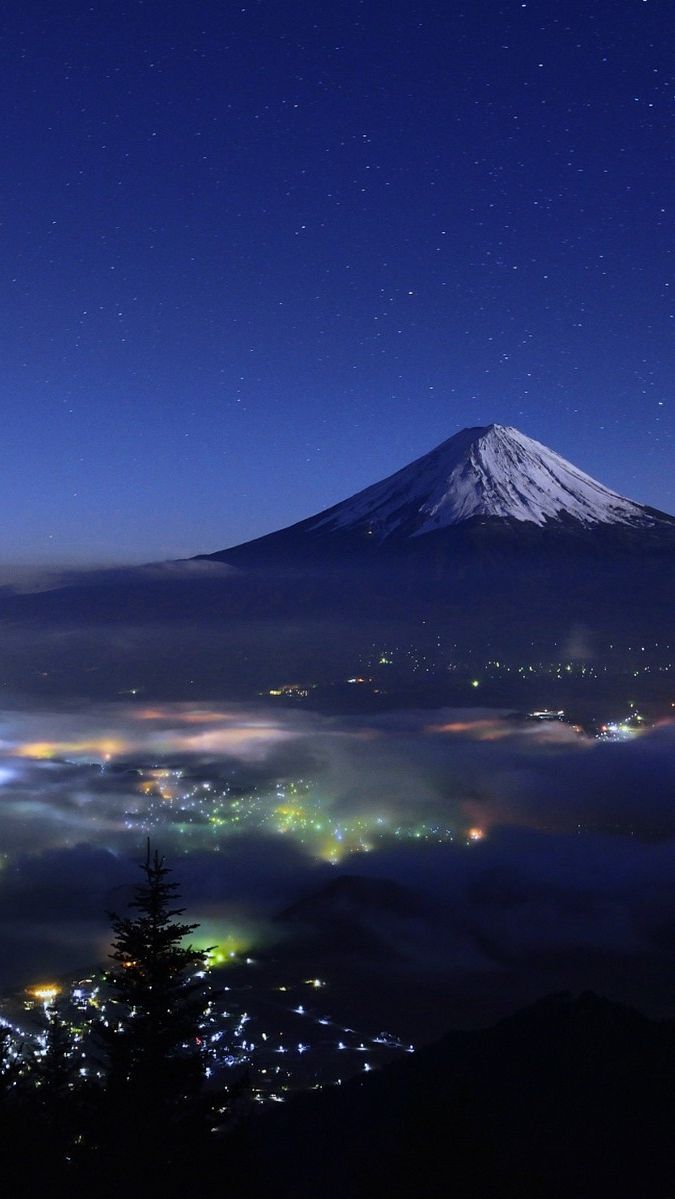 Japan Iphone Mount Fuji Japan Night View Iphone Wallpaper Mt