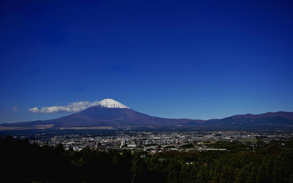 Mt Fuji Blue Volcano Hd Wallpaper - Summit , HD Wallpaper & Backgrounds