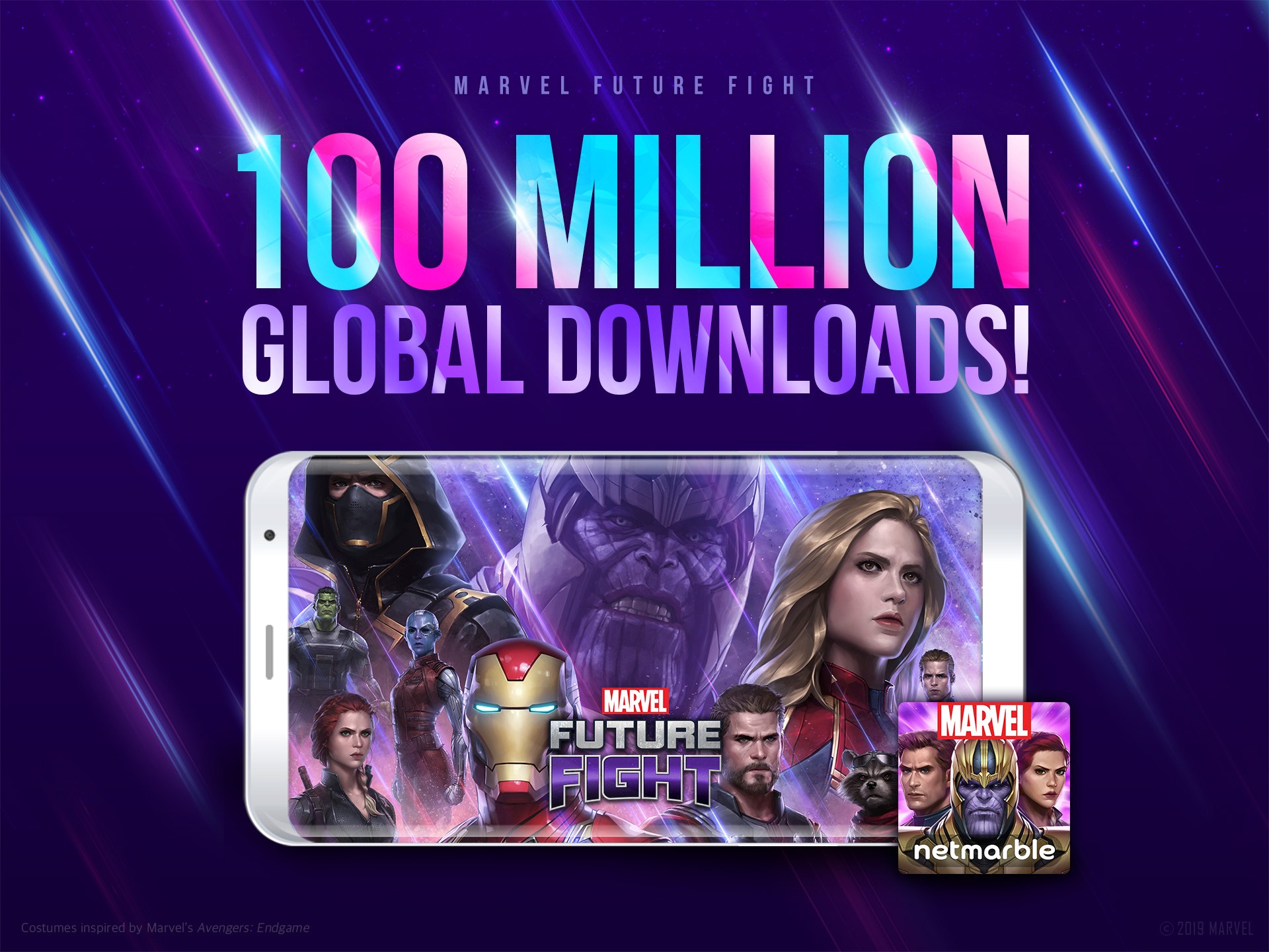 Marvel Future Fight Releases Anniversary Infographic - Marvel Future Fight 100 Million Code , HD Wallpaper & Backgrounds
