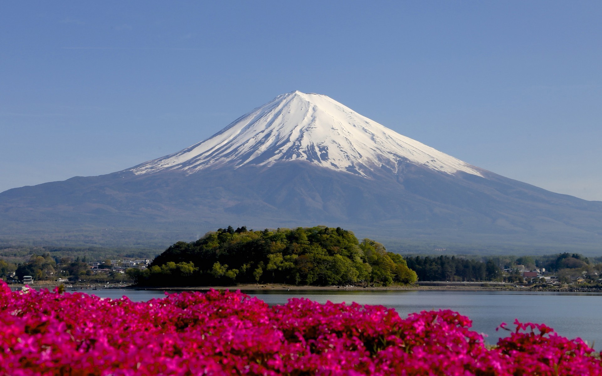 Japan Landscape Mount Fuji Wallpaper And Background - Japan Landscape Mount Fuji , HD Wallpaper & Backgrounds