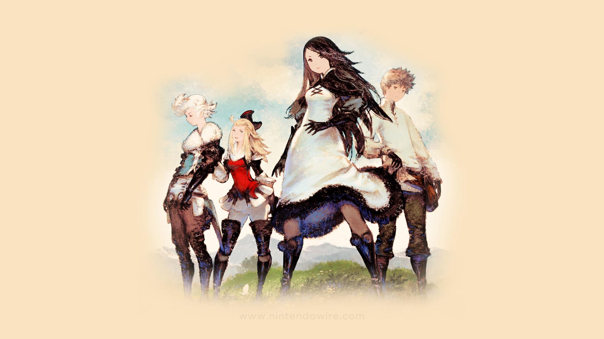 The Art Of Bravely Default Out Now - Bravely Default Character Art , HD Wallpaper & Backgrounds