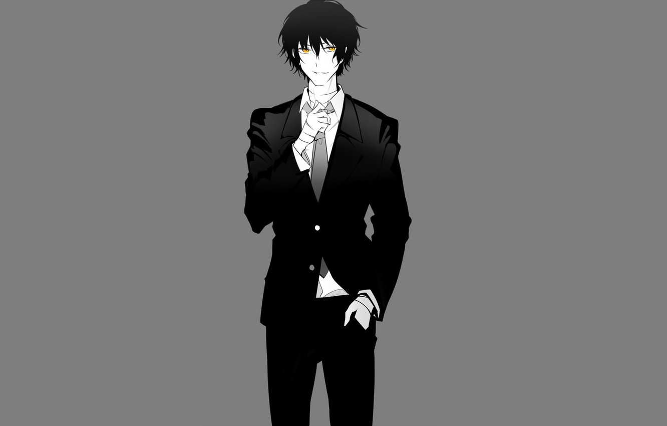 Photo Wallpaper Smile, Bungou Stray Dogs, Formal Suit, - Bungou Stray Dogs Dazai In Suit , HD Wallpaper & Backgrounds