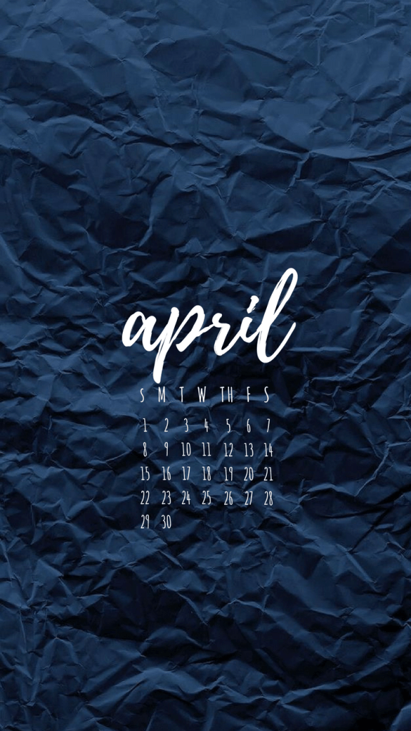 April 2018 Calendar, April 2018 Calendar Phone Background, - Navy Blue , HD Wallpaper & Backgrounds