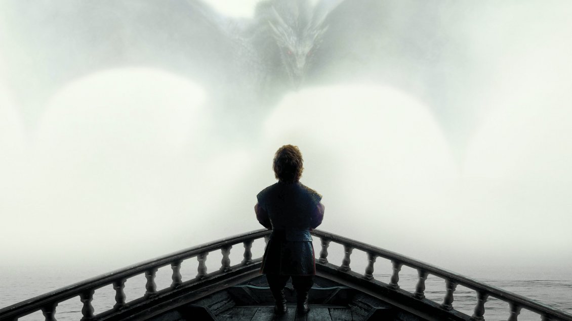 Download Wallpaper Tyrion Lannister From Game Of Thrones - Game Of Thrones Dragon Fog , HD Wallpaper & Backgrounds
