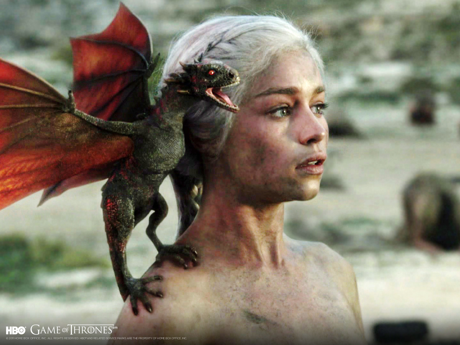 Daenerys Targaryen, Sansa Stark, Arya Stark, Theon - Daenerys Targaryen Nude Dragons , HD Wallpaper & Backgrounds